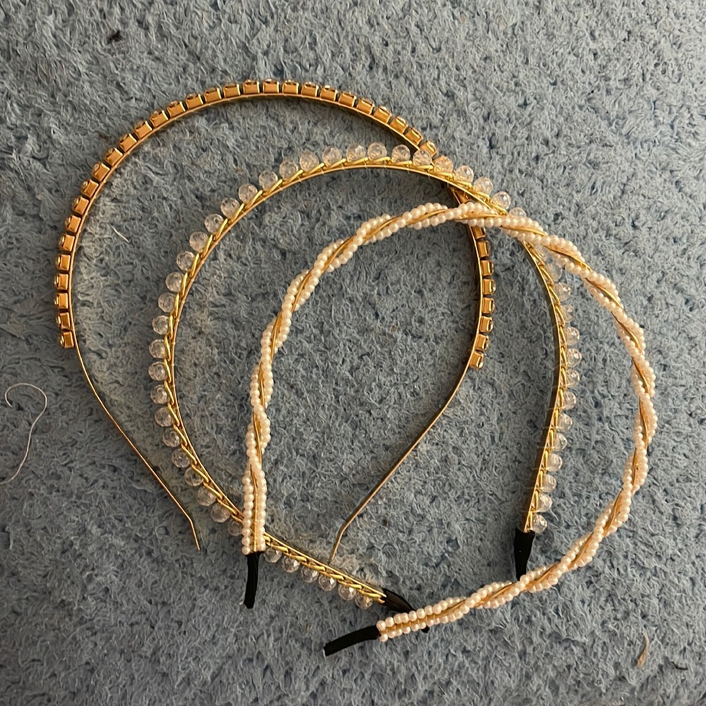 Set of pearl headbands -Francesca- Bnwt